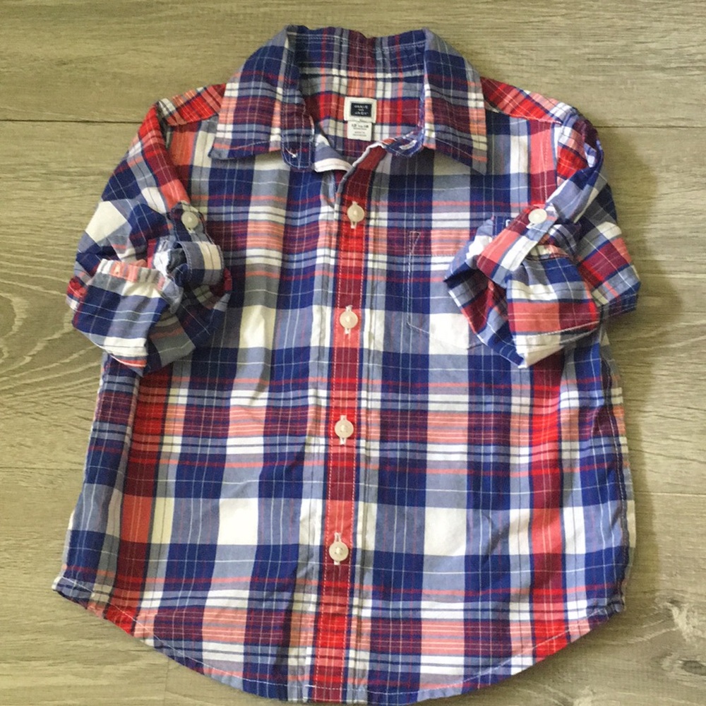 Janie & Jack Plaid Roll-Cuff